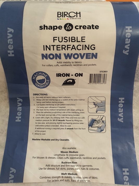 Birch Non-Woven Fusible Interfacing - Heavy