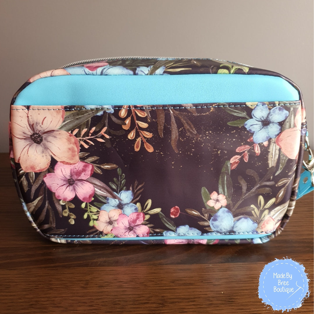 Blue Floral Cross Body Bag