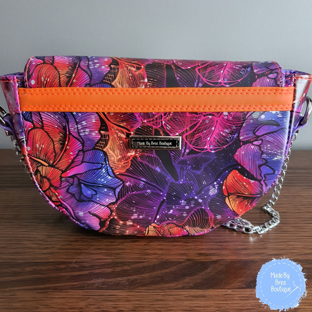 Neon Floral Chain Bag