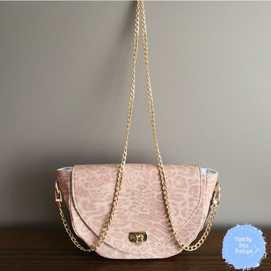 Tan Leopard Chain Bag